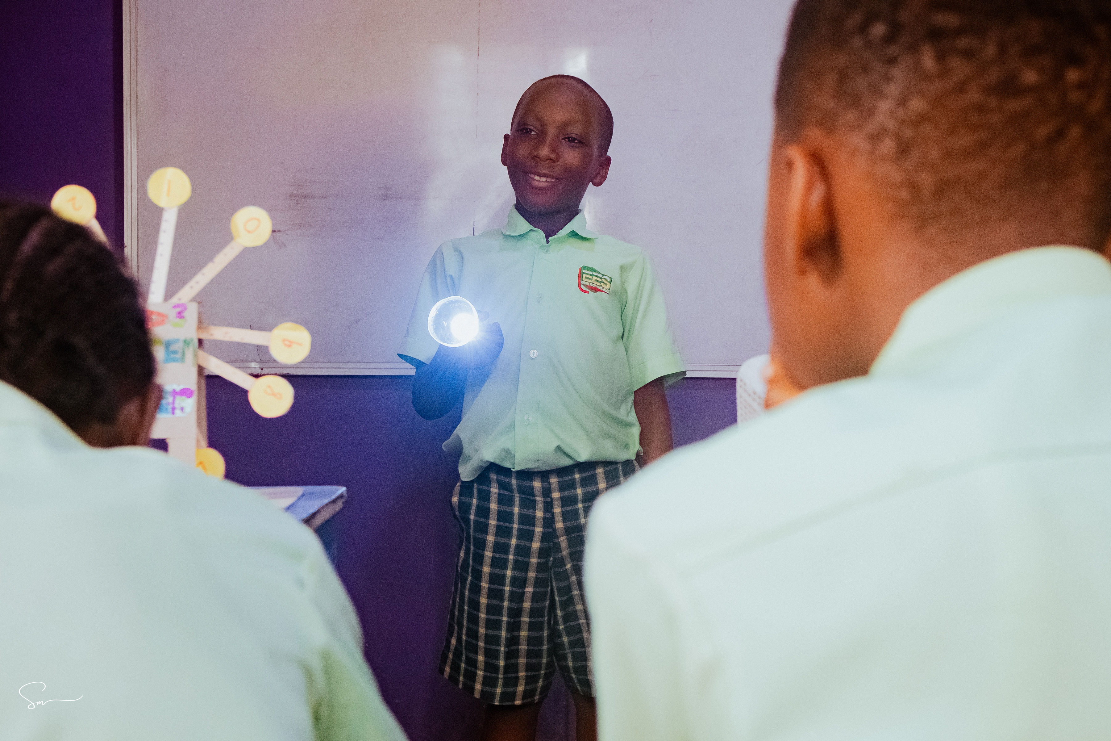 Rahila with students